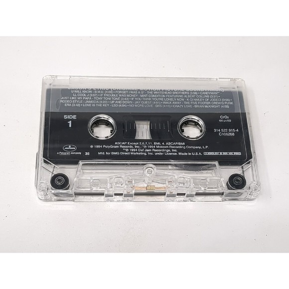 Jason's Lyrics Movie Soundtrack Cassette Tape LL Cool J Scarface Tony Toni Tone - Picture 5 of 6